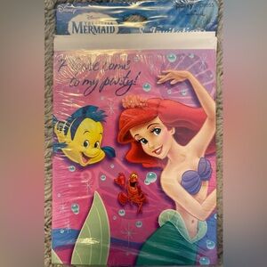 Vintage Disney’s Little Mermaid Invitations 8 Invitations